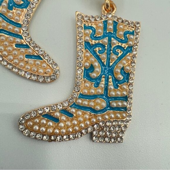 Cowgirl Summer Western Rodeo Boot Earrings - Picture 5 of 8
